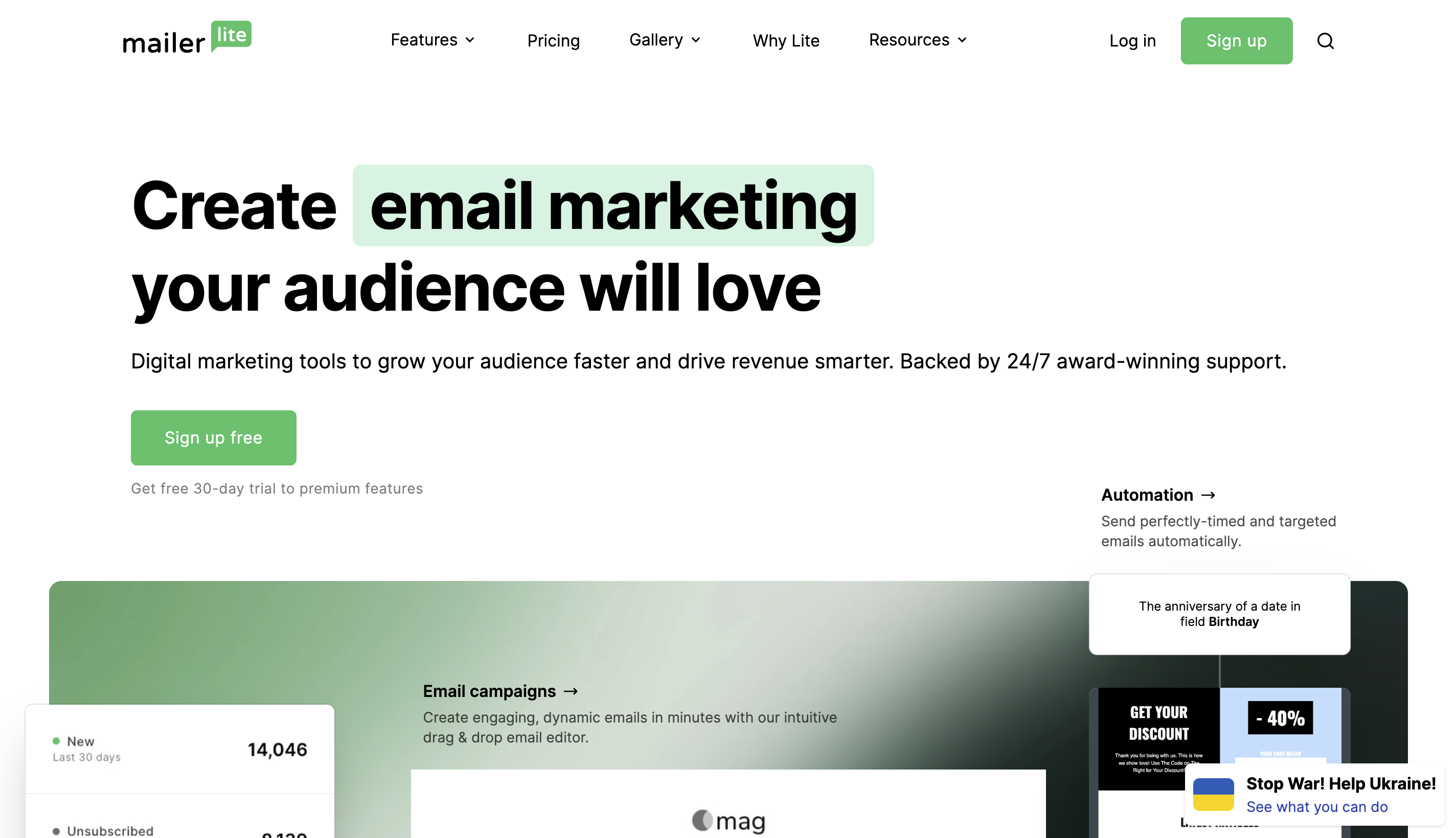 MailerLite Landing Page