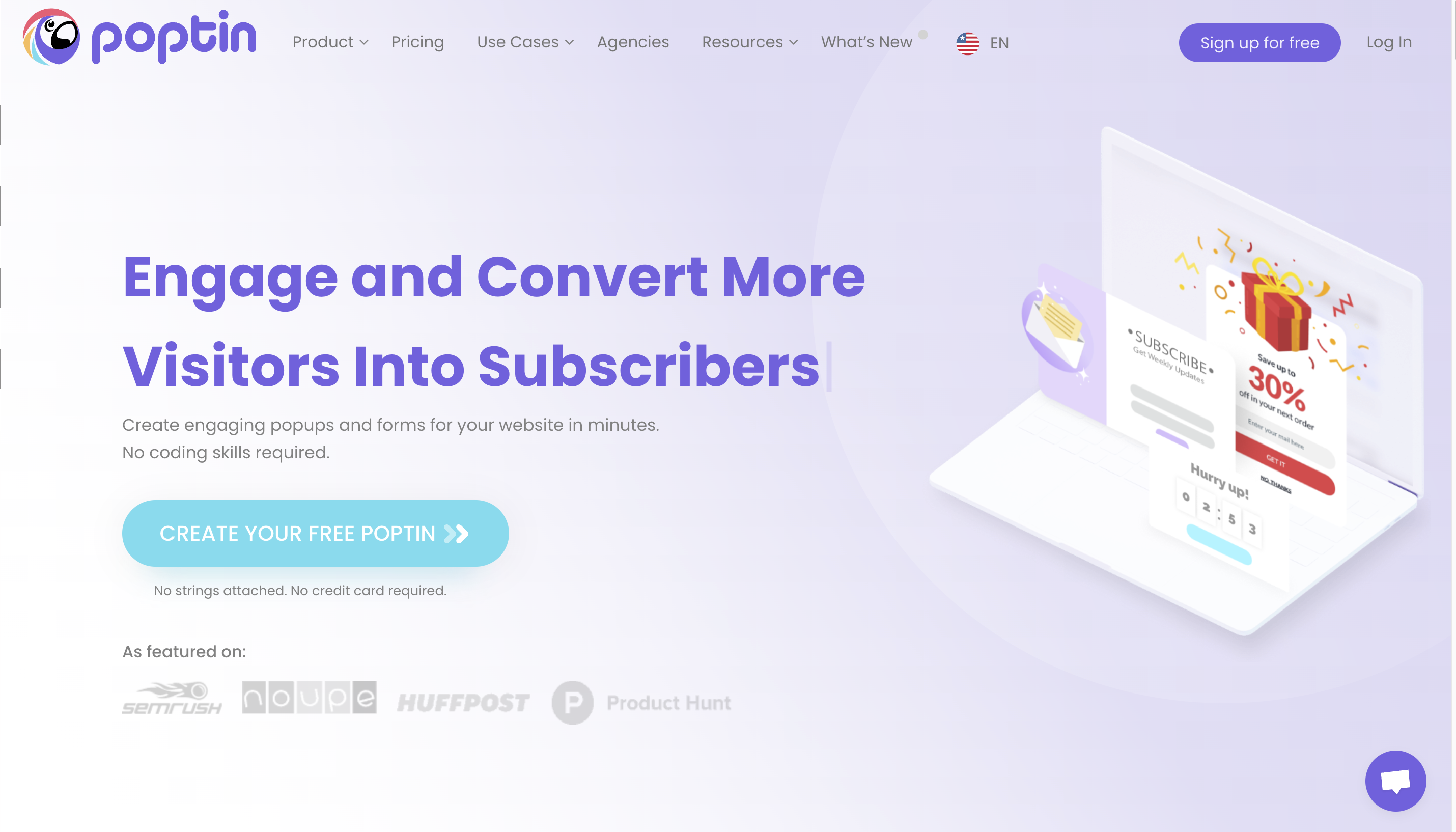 Poptin Landing Page