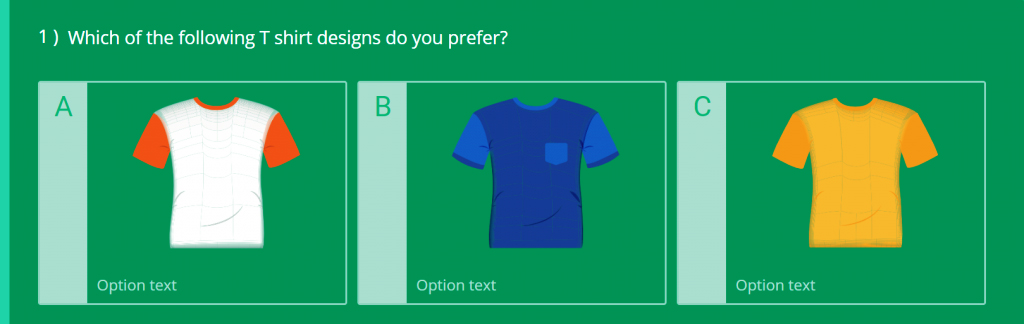 Example of a picture survey used to find out more information about subscribers to use for segmentation – a proven email marketing strategy small businesses can use for growth